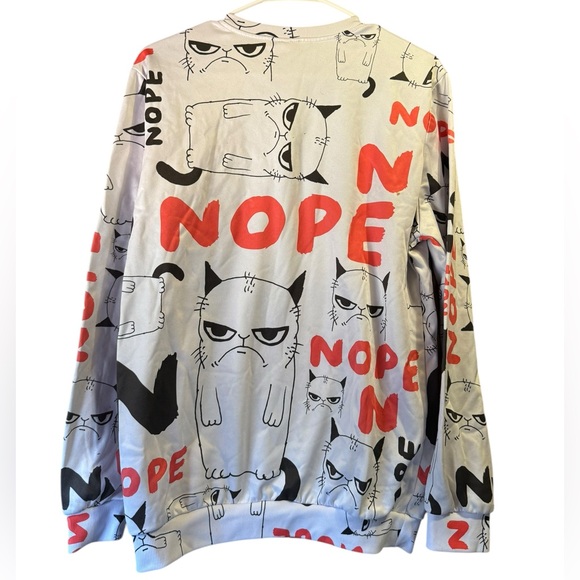 NOPE!! Grumpy Cat Sweater - Picture 2 of 3